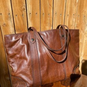 Frye Rich Brown Leather Travel Bag